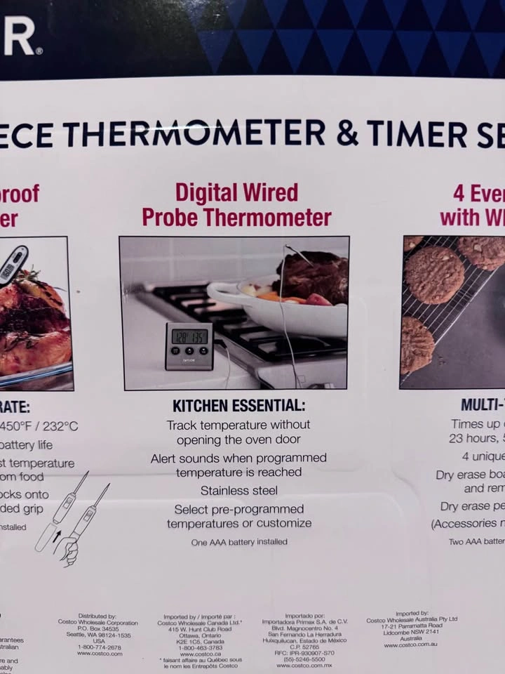 Taylor 3-Piece Thermometer & Timer Set – Brand New 🔥🥩🍖 - photo 4