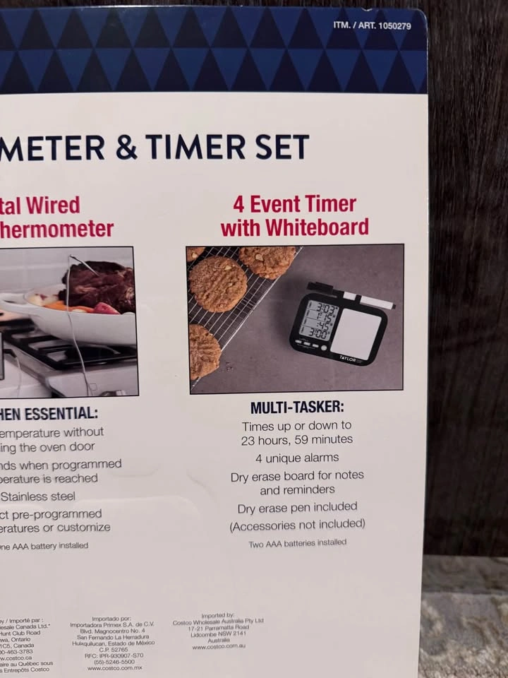 Taylor 3-Piece Thermometer & Timer Set – Brand New 🔥🥩🍖 - photo 5