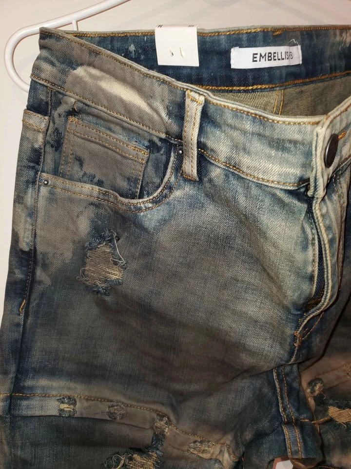 Embellish Distressed Denim Jeans W34 L32 - photo 4