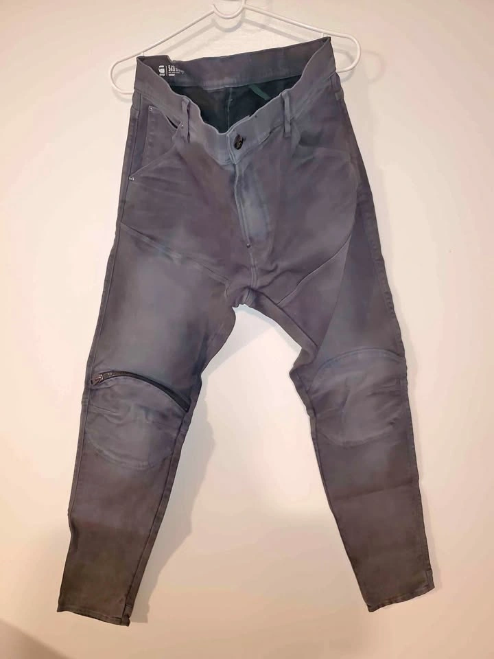 G-STAR 5620 Gray 3D Zip Knee skinny
