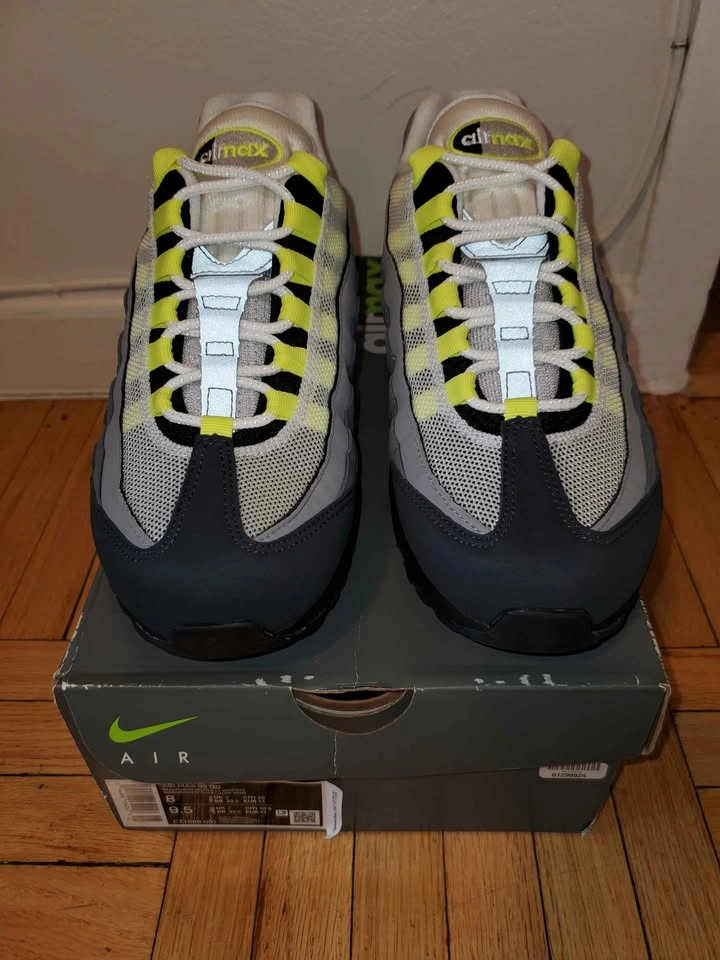 Nike Air Max 95 OG Neon Yellow Men's Size 8 - photo 4