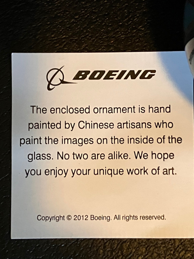 Boeing 787 ornament - photo 3