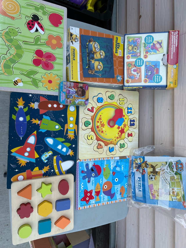 Lot of kids puzzles