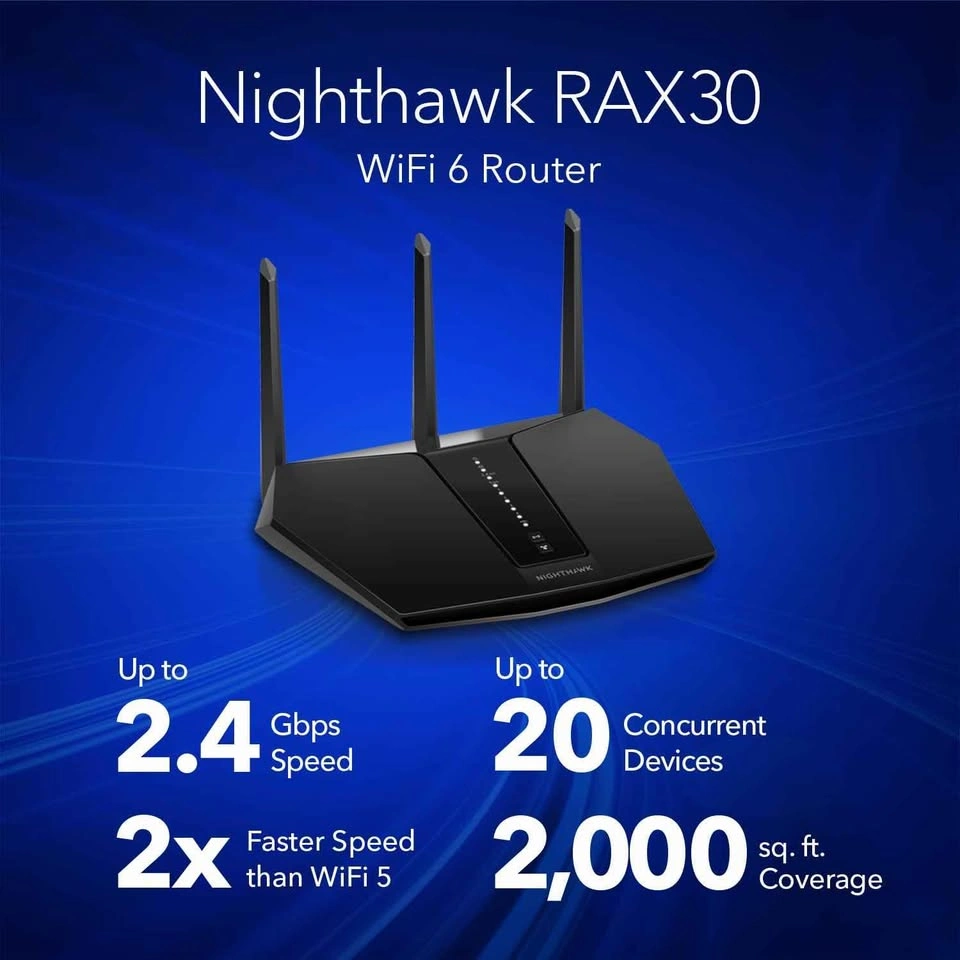 NETGEAR Nighthawk AX2400 WiFi 6 Router (RAX30) - photo 5