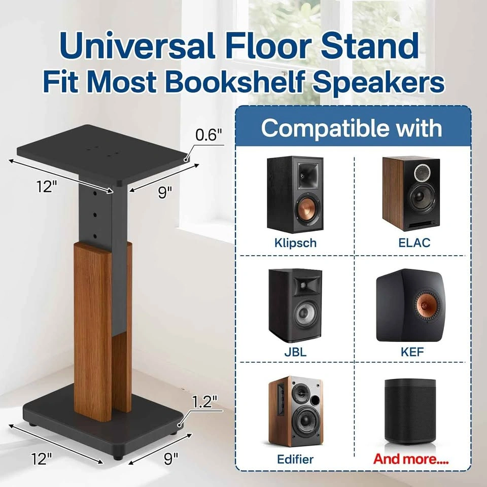 Chunxiao Height Adjustable Wood Grain Speaker Stands (Pair) - photo 5