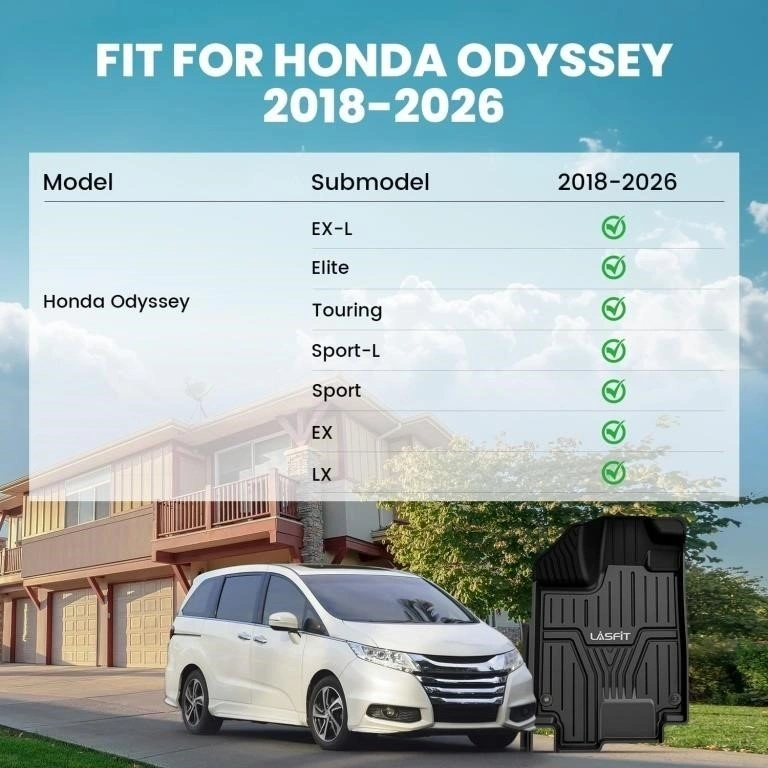 LASFIT Floor Mats for Honda Odyssey Van - 2018-2025 - photo 2