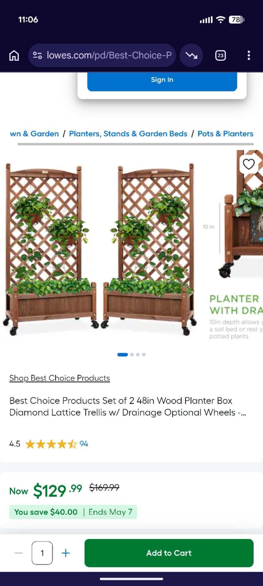 Best Choice Products 3pk 48in Wood Planter Boxes w/ Trellis - photo 5