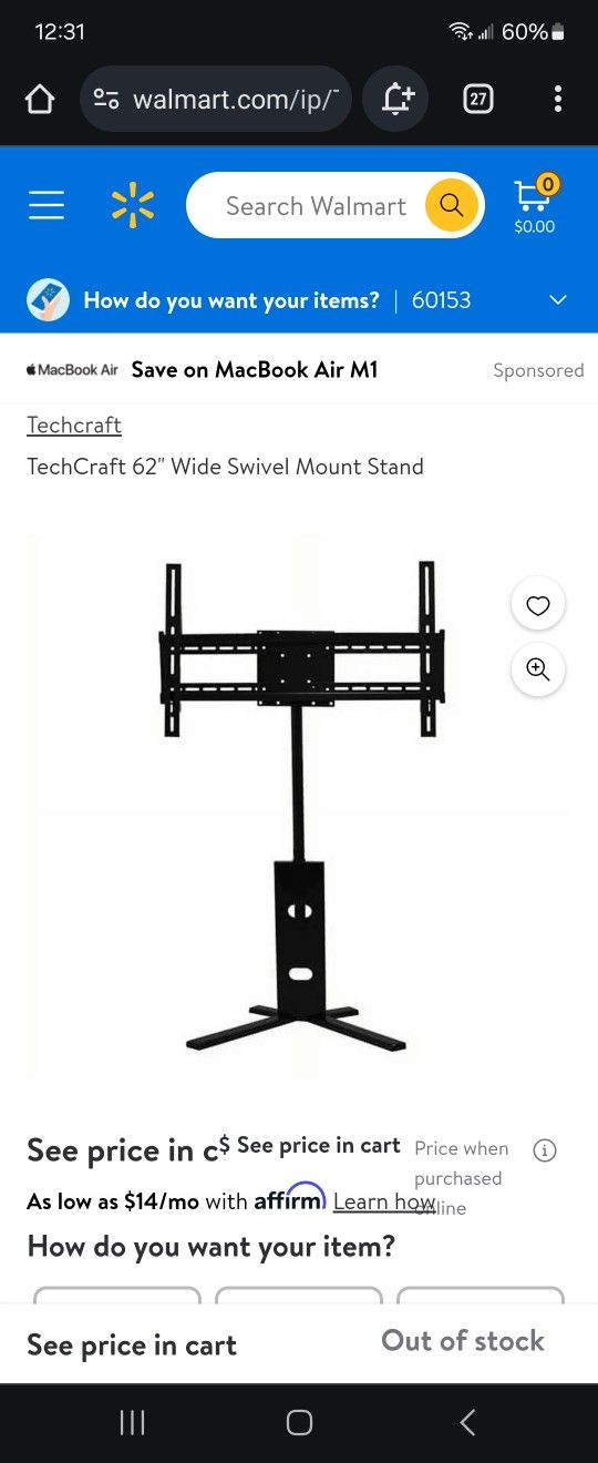 Up To 62" Wide Swivel Mount Stand - photo 3