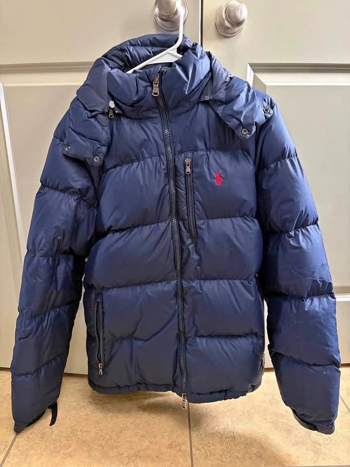 Polo Ralph Lauren Down Puffer Jacket Navy Blue Men’s Medium Wint