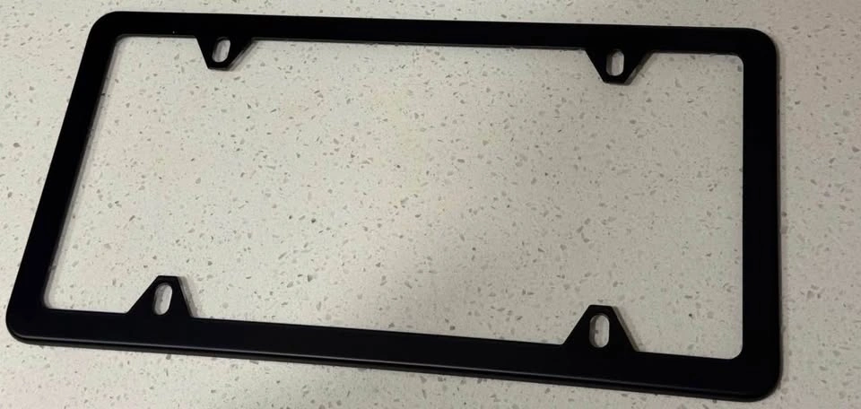 Black Stainless Steel License Plate Frames