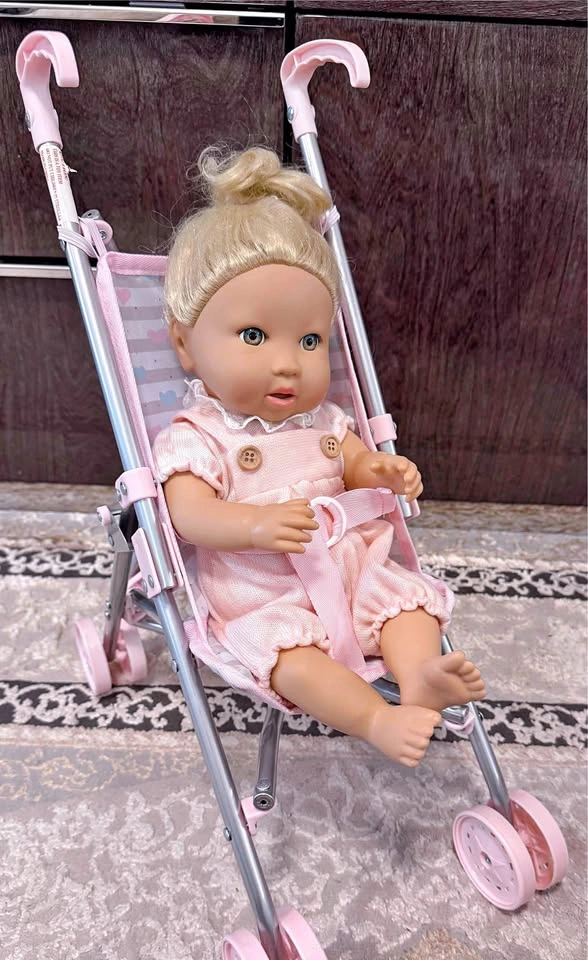 Brand New Baby Doll + Stroller Set (Adorable Pink!) 🎀👶