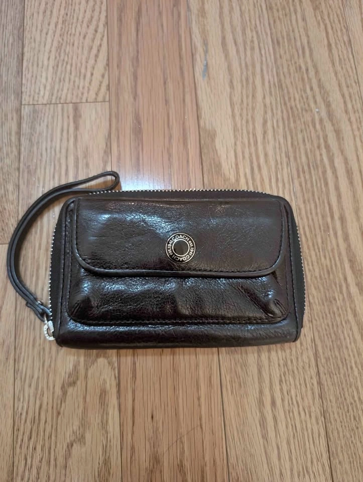 Fake Leather Wallet with Strap