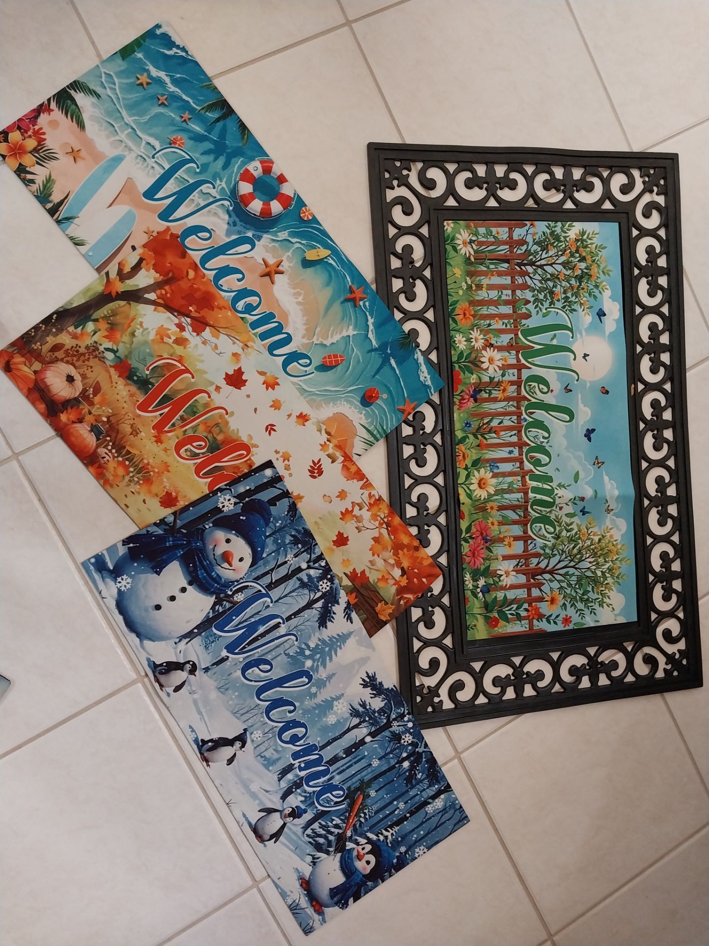 Evergreen Sassafras Seasonal Mat Inserts (4)
