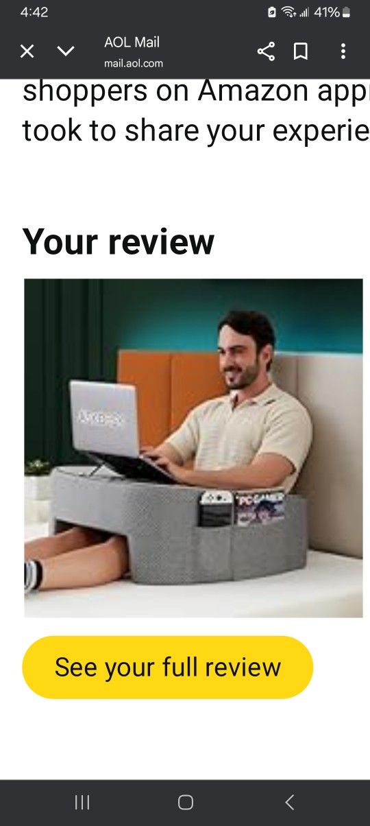 AskDesk Lap Pillow for Remote Work or Bed Rest - photo 2