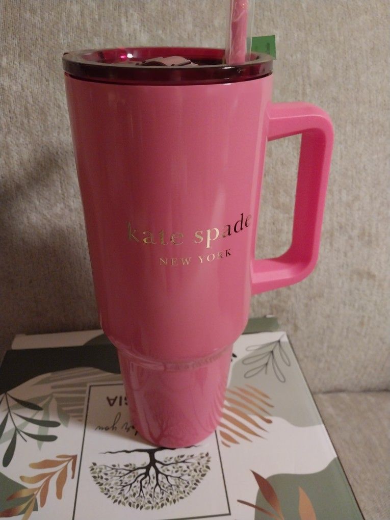Great Gift! Kate Spade Pink 40oz Tumbler, NEW