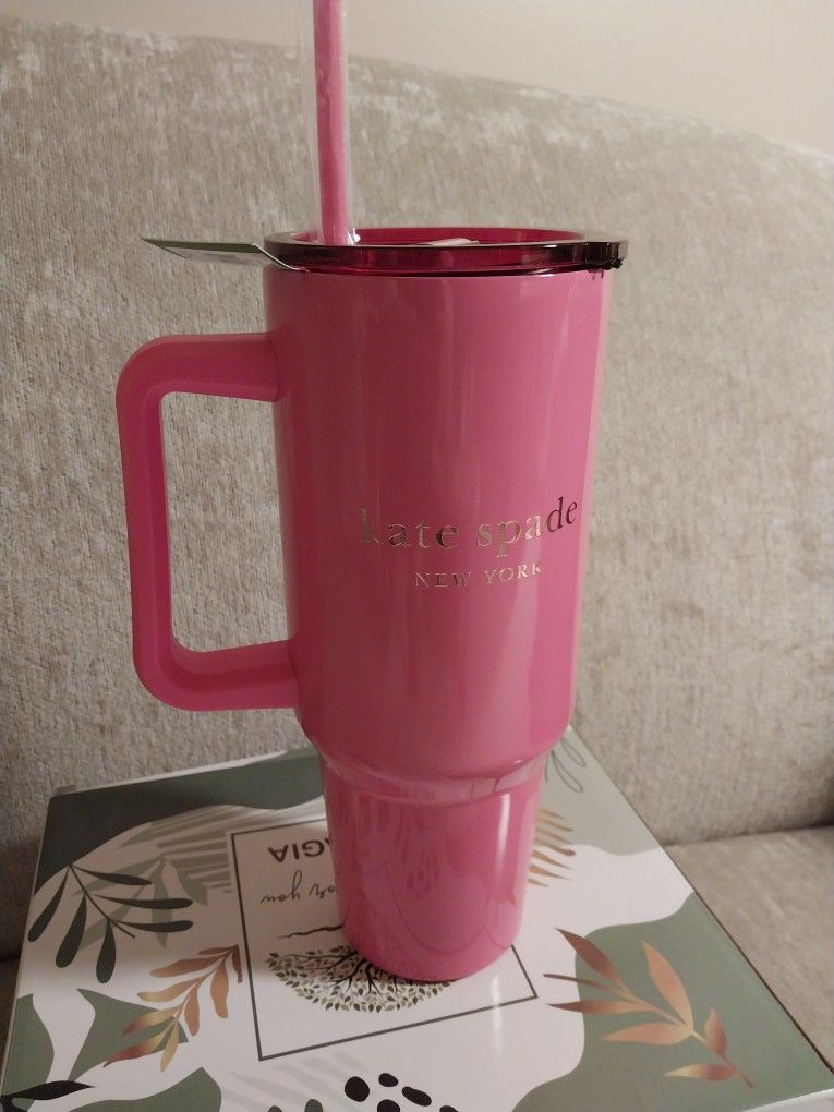 Great Gift! Kate Spade Pink 40oz Tumbler, NEW - photo 3