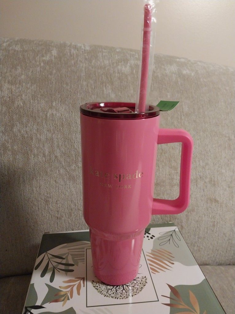 Great Gift! Kate Spade Pink 40oz Tumbler, NEW - photo 4