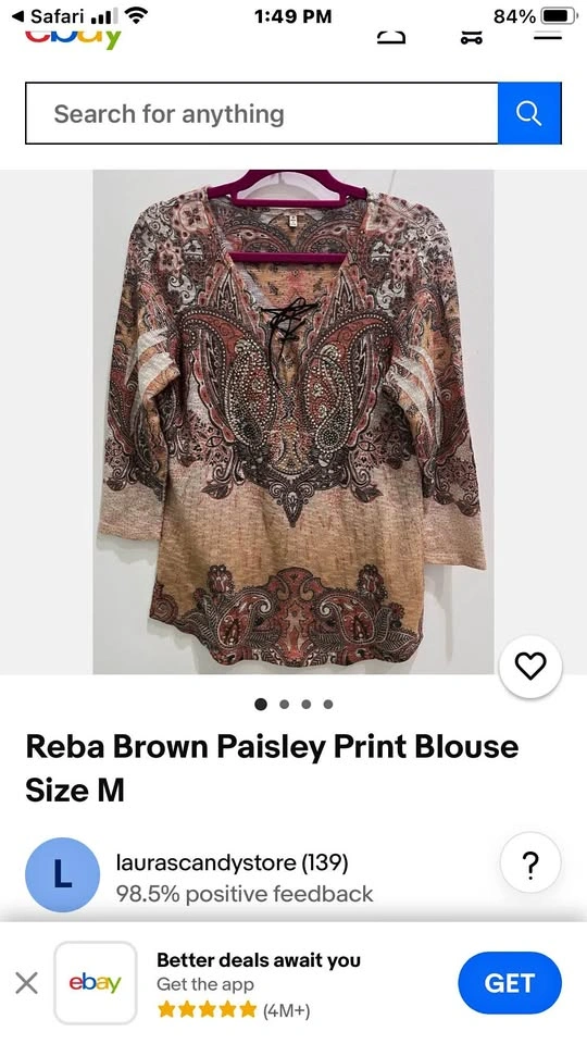 Paisley print blouse