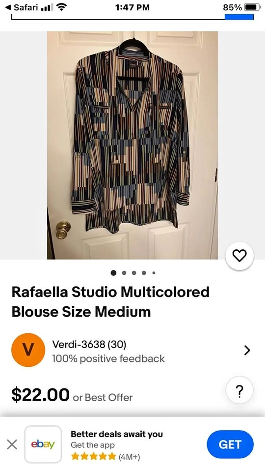 Rafella Womens multi-color blouse