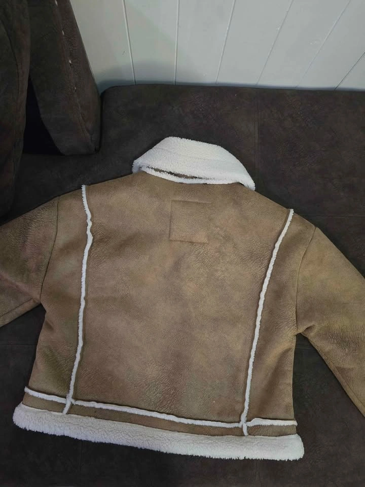 Hollister Faux Suede Aviator Jacket - Sherpa Lined (Women's Smal - photo 2