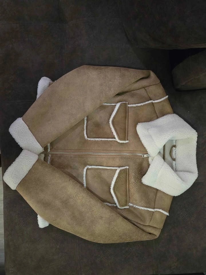 Hollister Faux Suede Aviator Jacket - Sherpa Lined (Women's Smal - photo 5