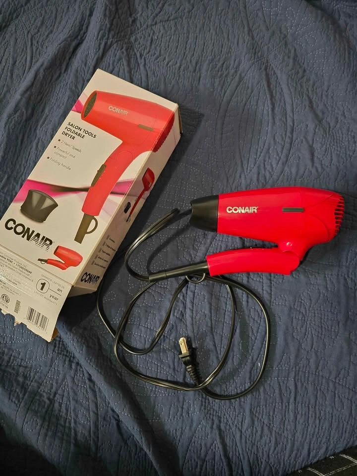 Conair Foldable Hair Dryer (Red) - Travel Friendly! - photo 2