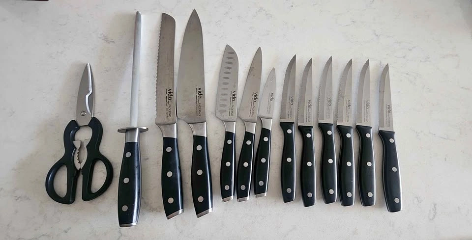Vida by PADERNO Japanese Steel Knife Block Set, 14-pc