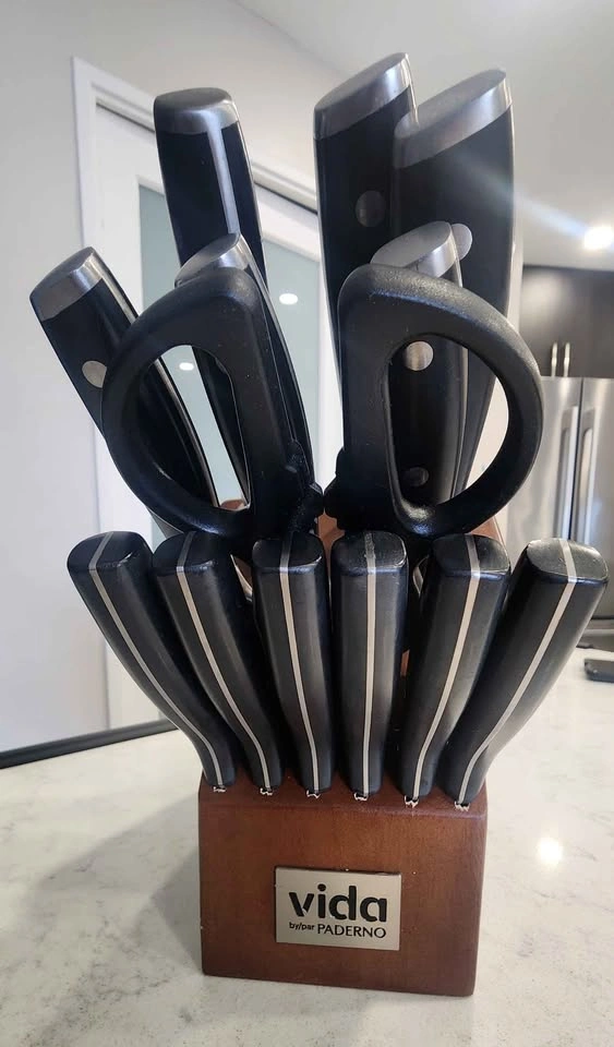 Vida by PADERNO Japanese Steel Knife Block Set, 14-pc - photo 2