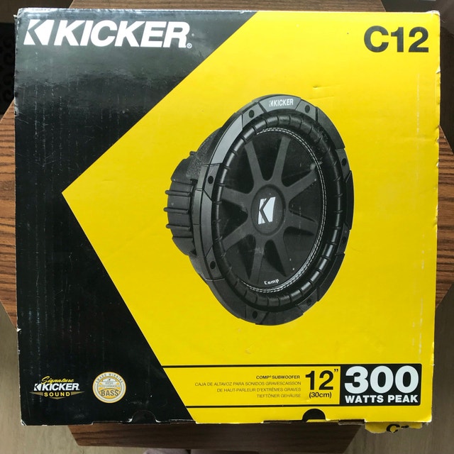 Kicker 43C124 Comp Series 12" 150W RMS Subwoofer