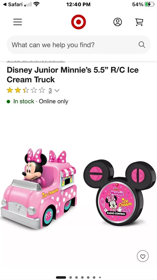 Minnie Mouse Remote Control Ice Cream Truck