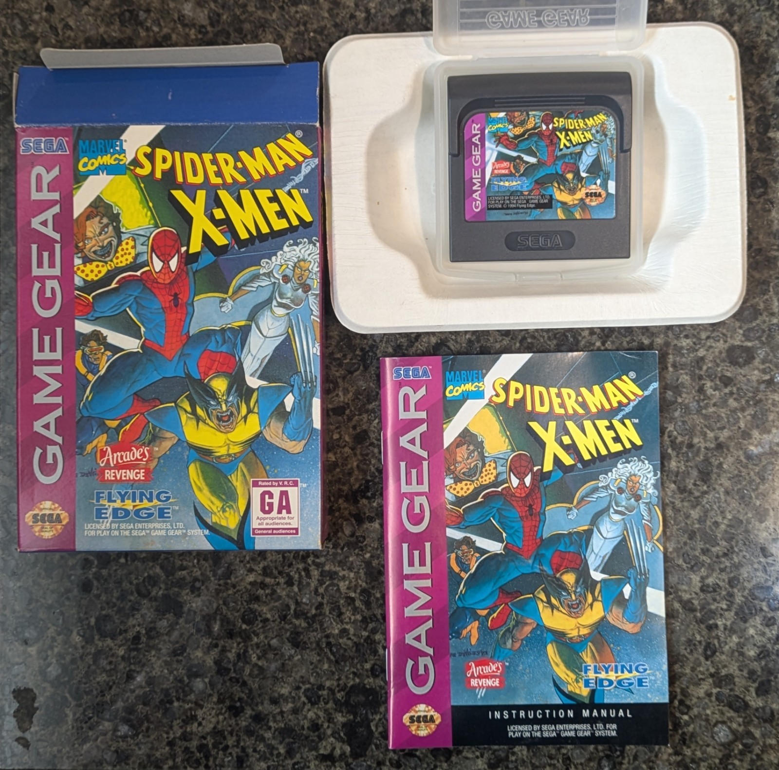 Spider-Man X-Men Arcade's Revenge Sega Game Gear CIB Rare