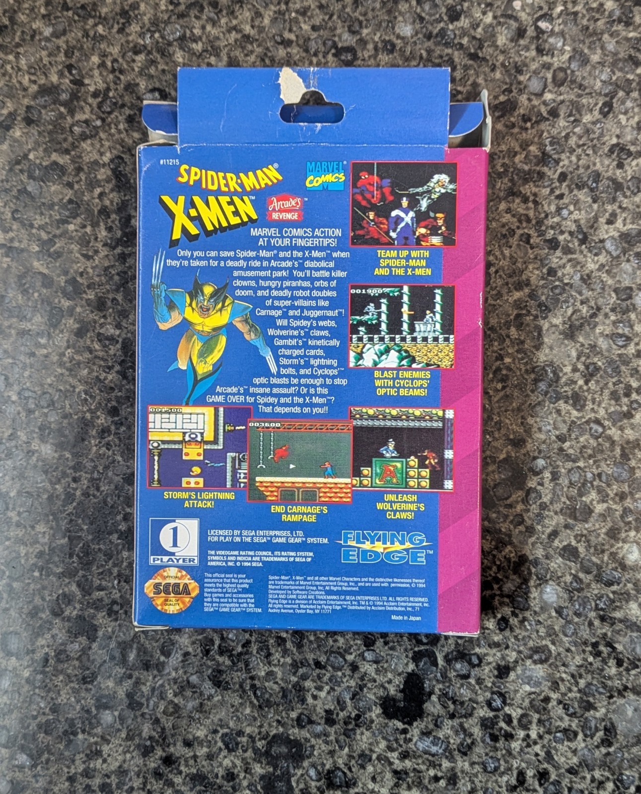 Spider-Man X-Men Arcade's Revenge Sega Game Gear CIB Rare - photo 5