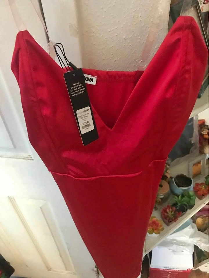 Fashion Nova Red 'Red Don't Doubt Me' Midi Dress