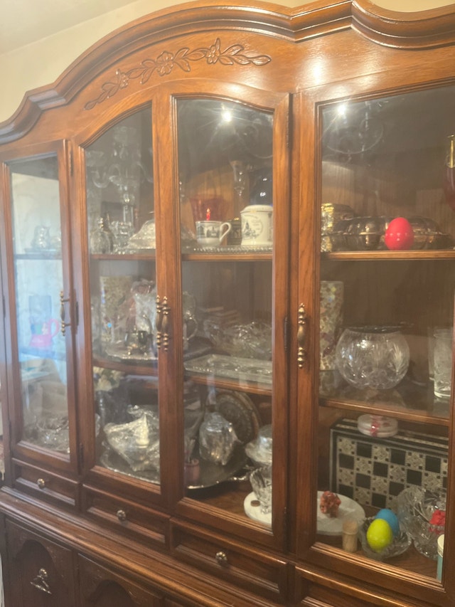 solid wood china cabinet