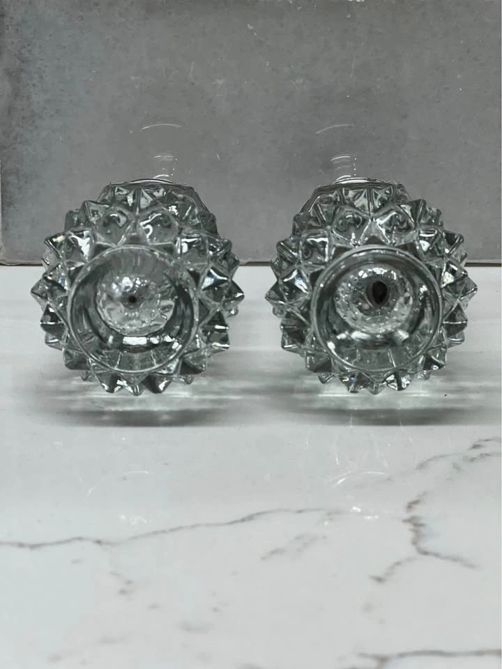 Vintage Indiana Glass Salt & Pepper Shakers - Diamond Point - photo 4