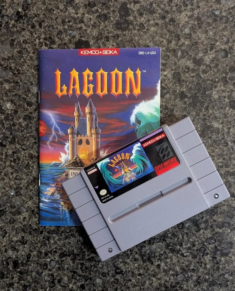 Lagoon - Super Nintendo Entertainment System - SNES - Game Cartr