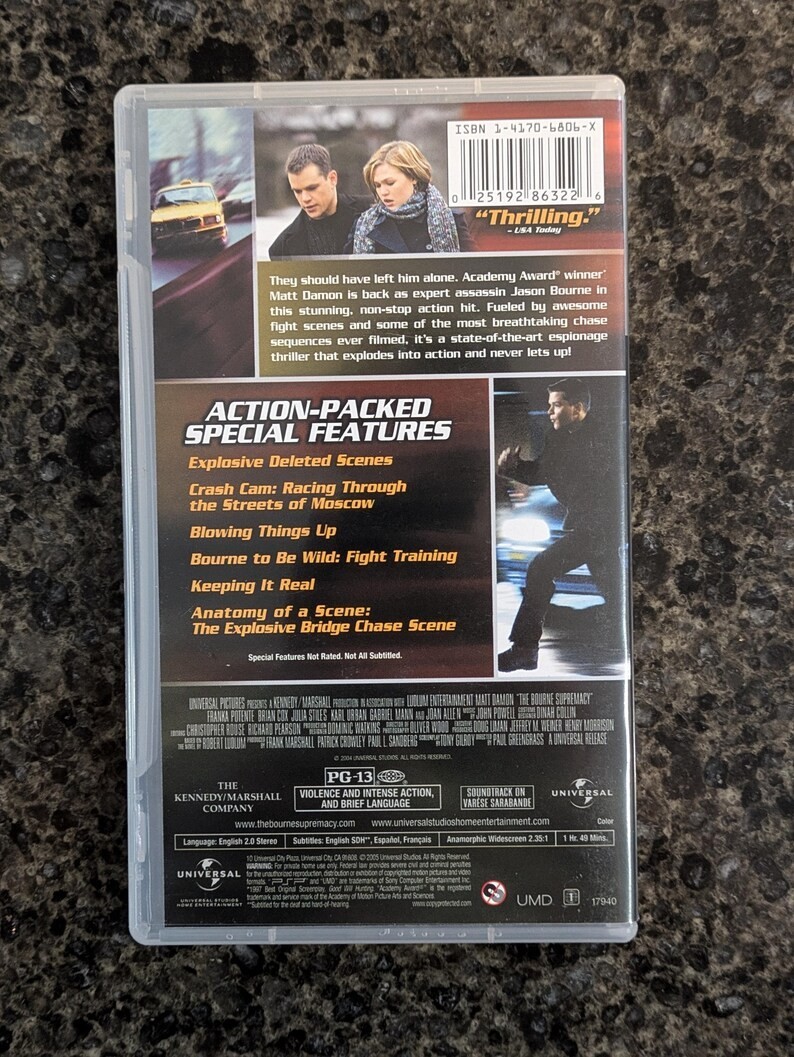 The Bourne Supremacy - UMD Movie - PSP - photo 3