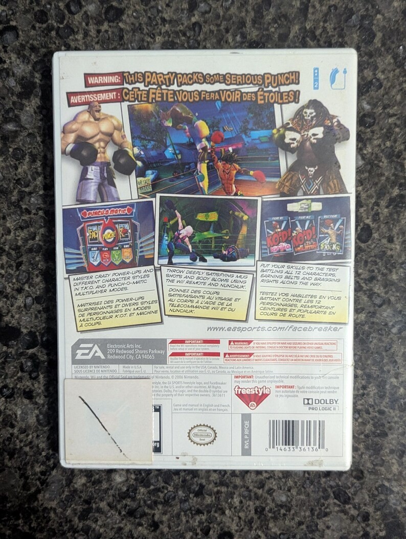New Sealed FaceBreaker K.O. Party (Nintendo Wii) CIB - photo 3