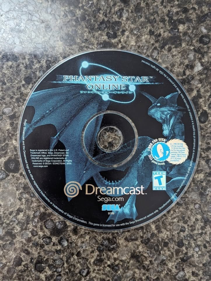 Sega Dreamcast Phantasy Star Online V1 Disc Only Authentic OEM