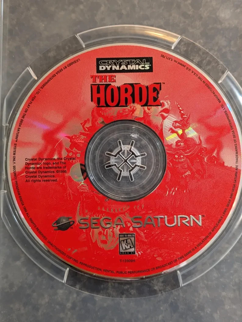 The Horde SEGA SATURN Game Disc Only TESTED WORKING