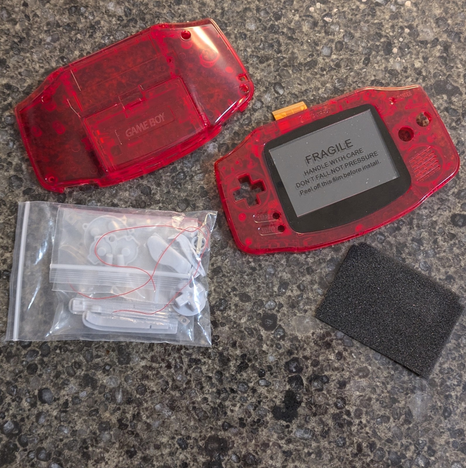 Game Boy Advance Zedlabz Shell & IPS LCD - Untested