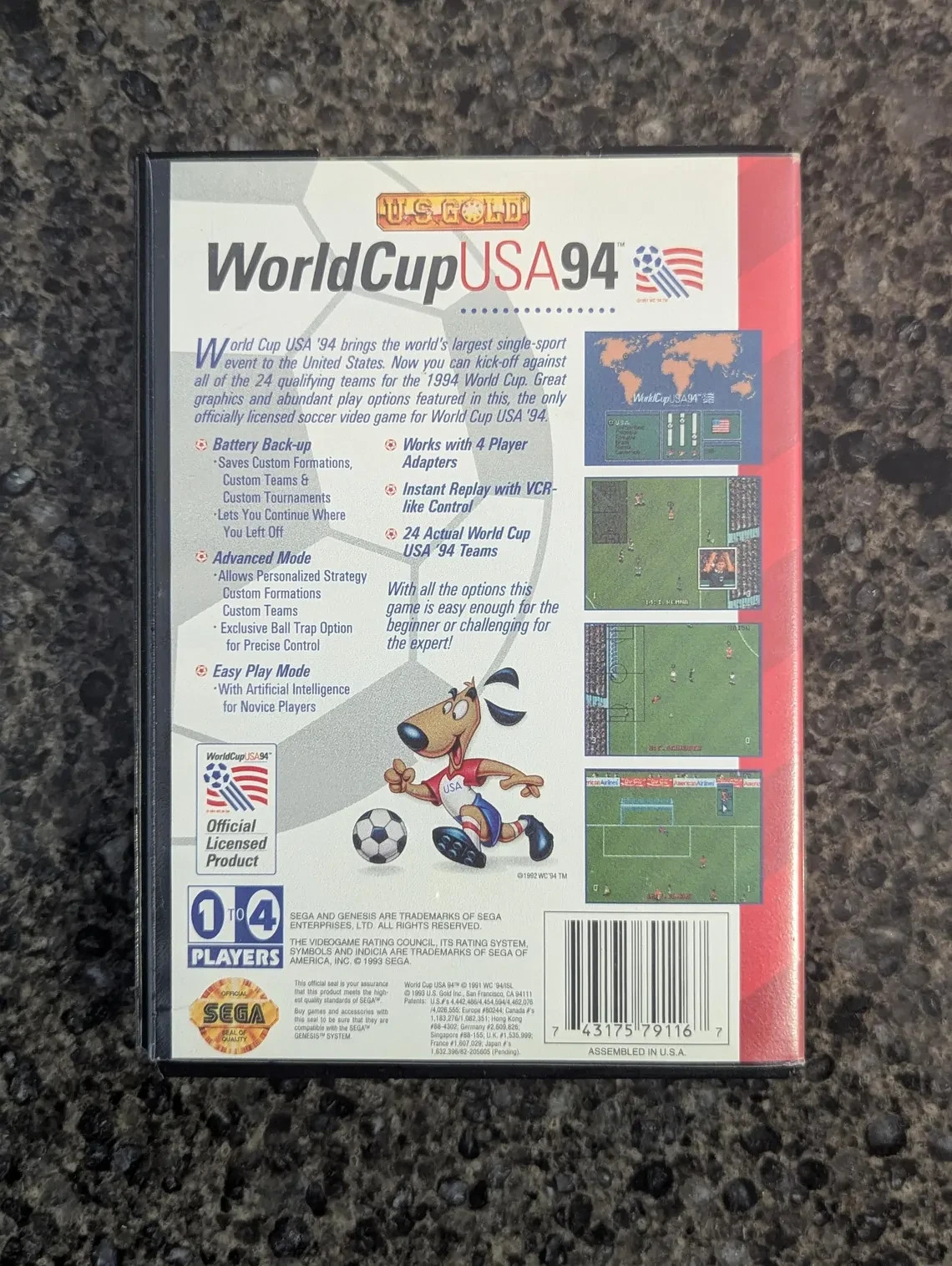 World Cup USA 94 ***Game and Case*** - Sega Genesis - photo 4
