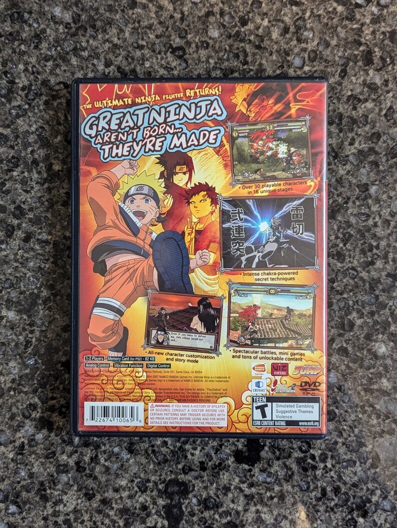 Naruto: Ultimate Ninja PS2 (2006) - Box & Manual - photo 4