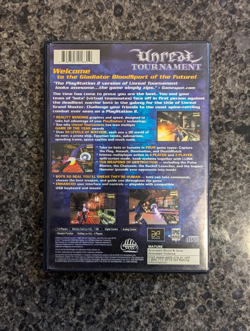 Unreal Tournament - PS2 - Case, Game No Manual - Tested & Workin - photo 3
