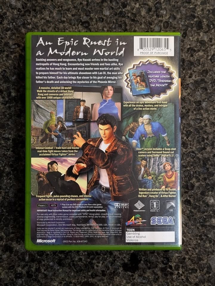 Shenmue 2 (2002) Original Xbox Complete CIB W/DVD Bonus - photo 5