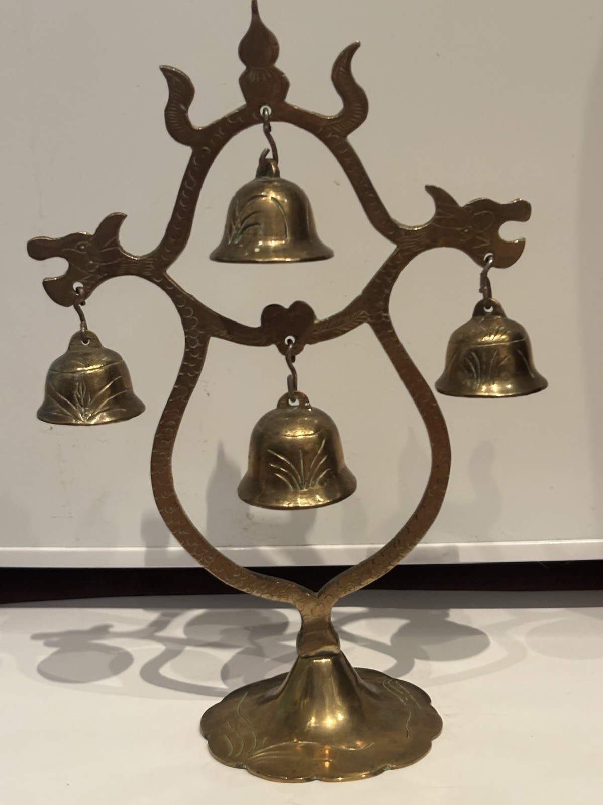 Vintage Brass Dragon Bell Wind Chime
