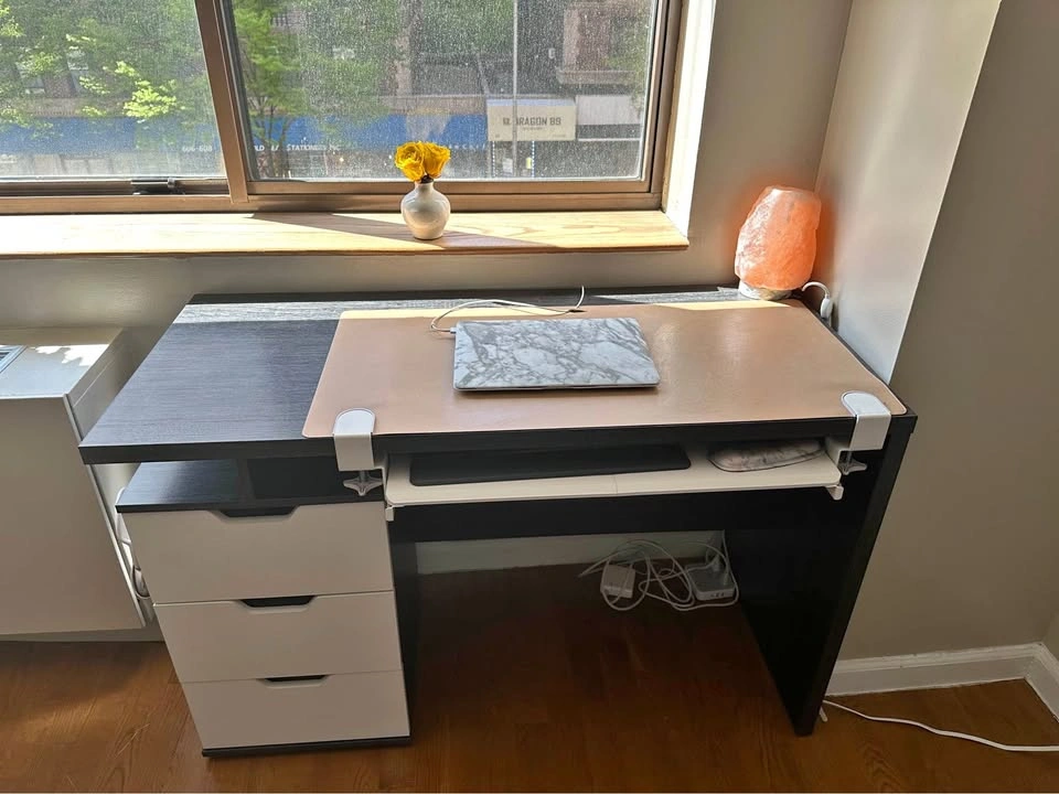 Office Desk with 3 Drawers and Shelf