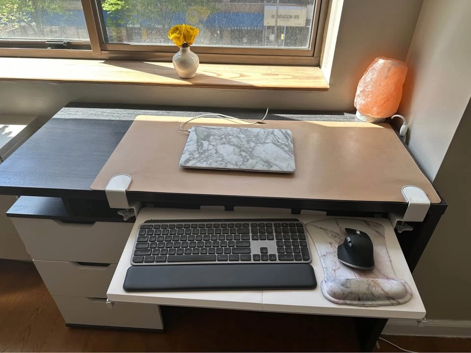 Office Desk with 3 Drawers and Shelf - photo 2