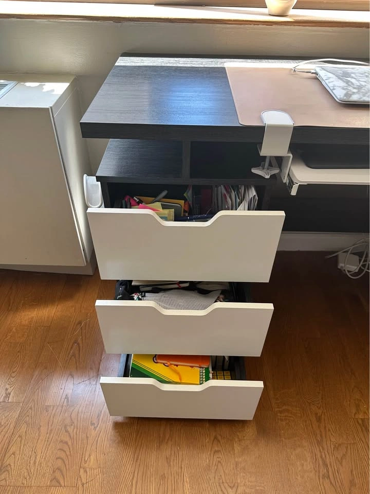 Office Desk with 3 Drawers and Shelf - photo 3