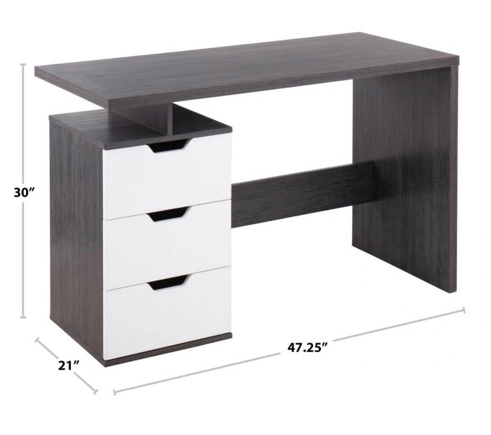 Office Desk with 3 Drawers and Shelf - photo 4